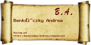Benkóczky Andrea névjegykártya